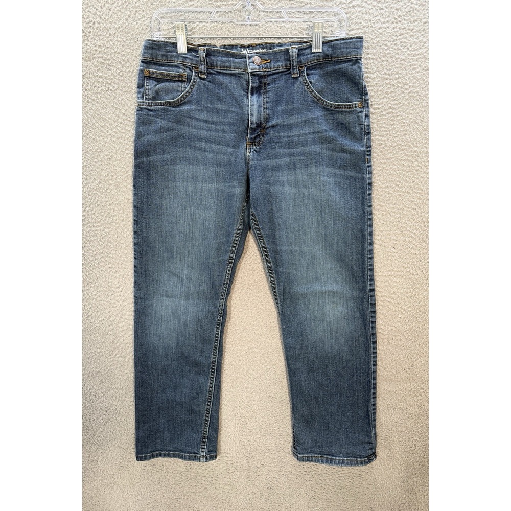 Wrangler Jeans Boys Youth 16 Husky Blue Classic Straight Distressed Western